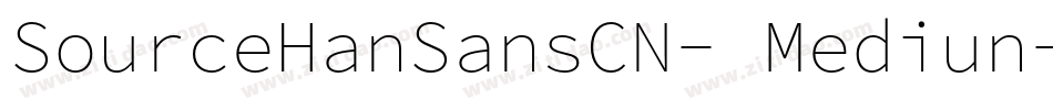 SourceHanSansCN- Mediun字体转换
